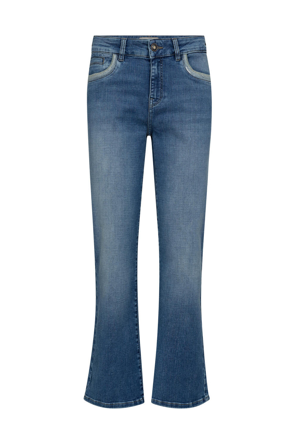 Cecilia Perla wide leg jeans – Mid Blue