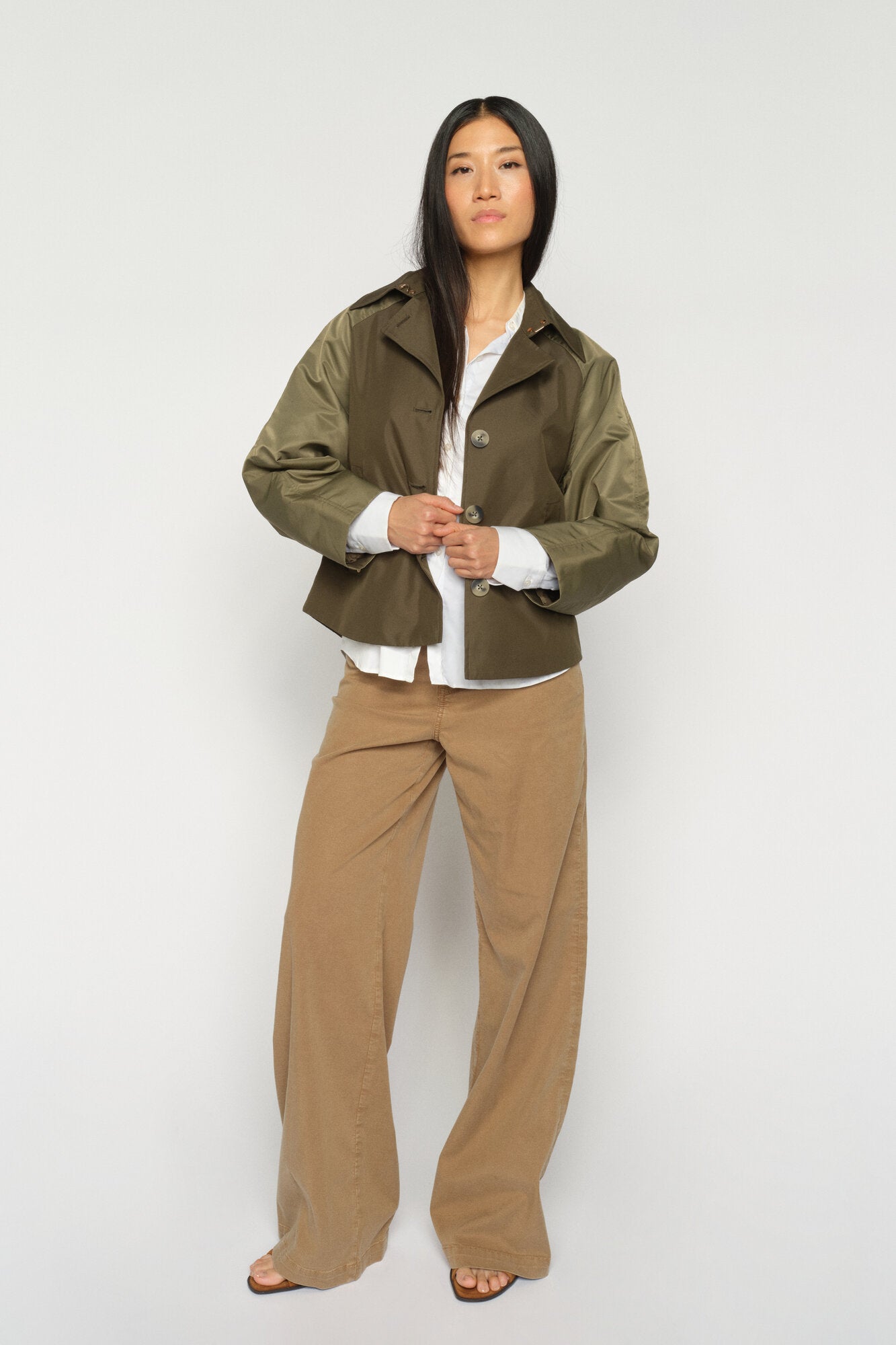 Zyla Neola trenchcoat – Olive Night