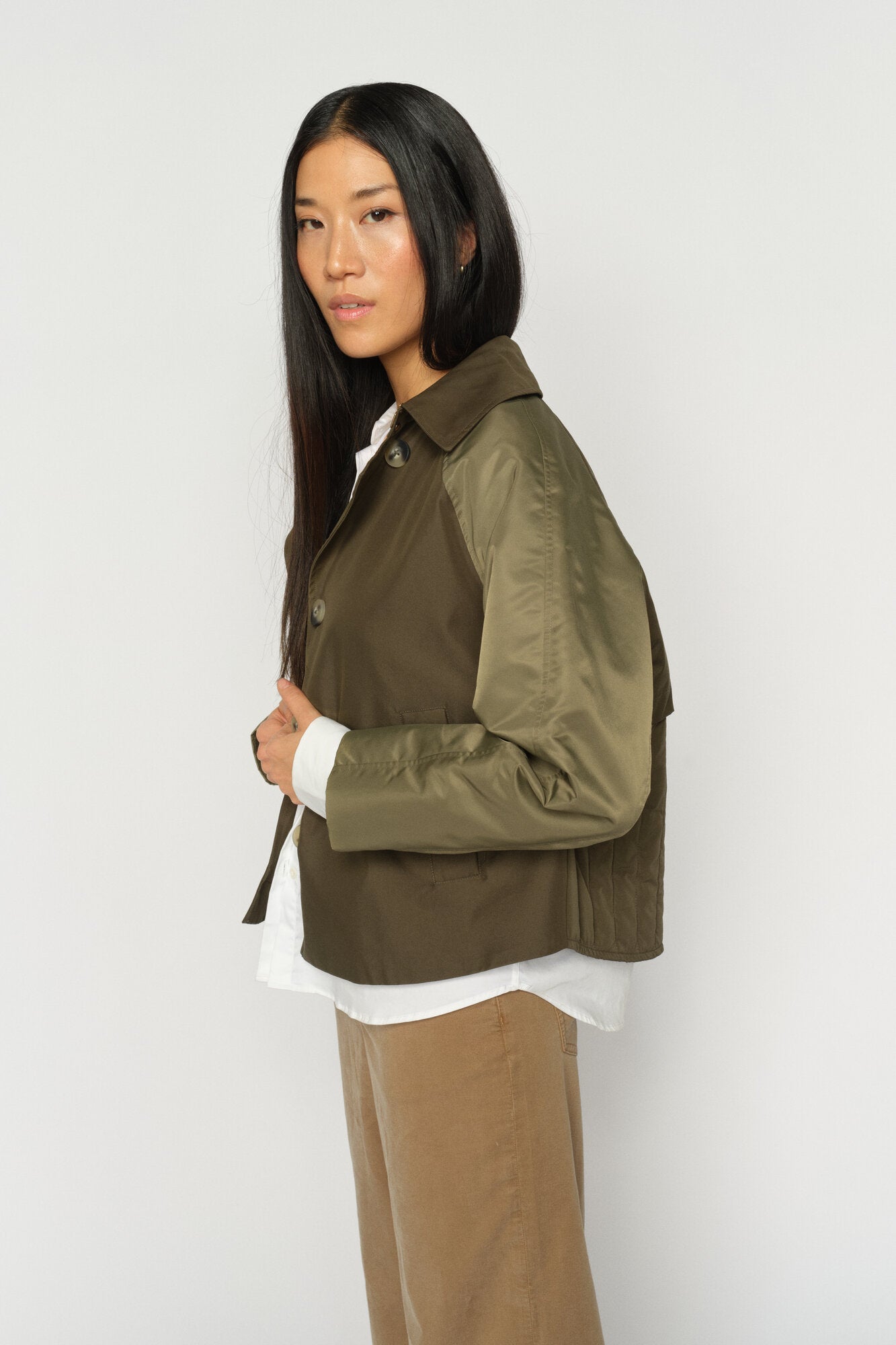 Zyla Neola trenchcoat – Olive Night