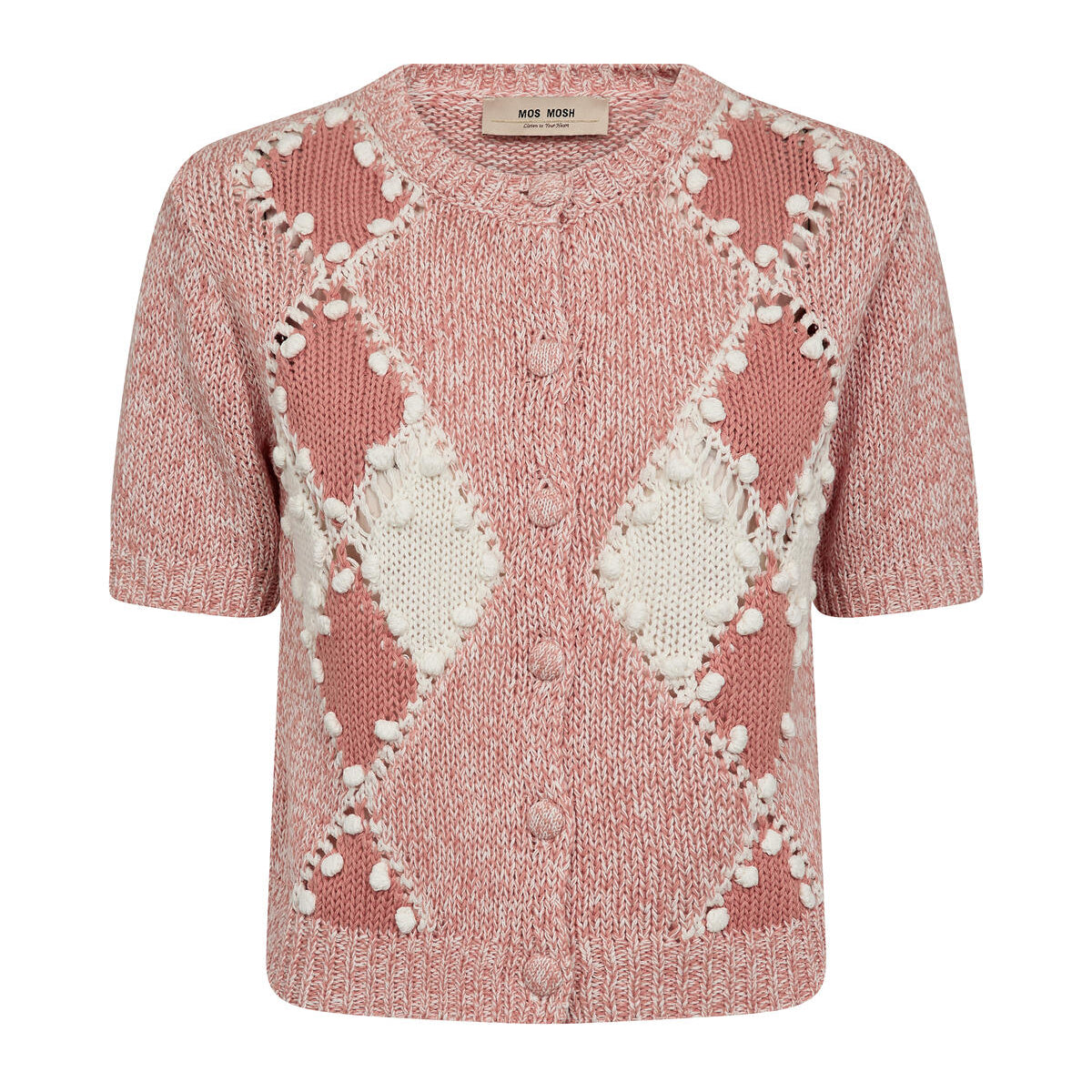 Elio kortærmet cardigan – Peachy