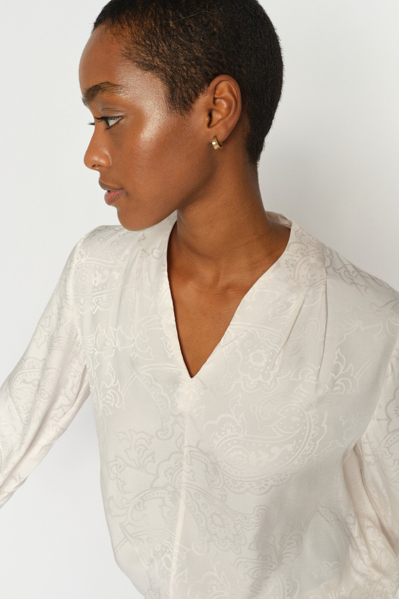 Hefa Paisleya bluse – Ecru