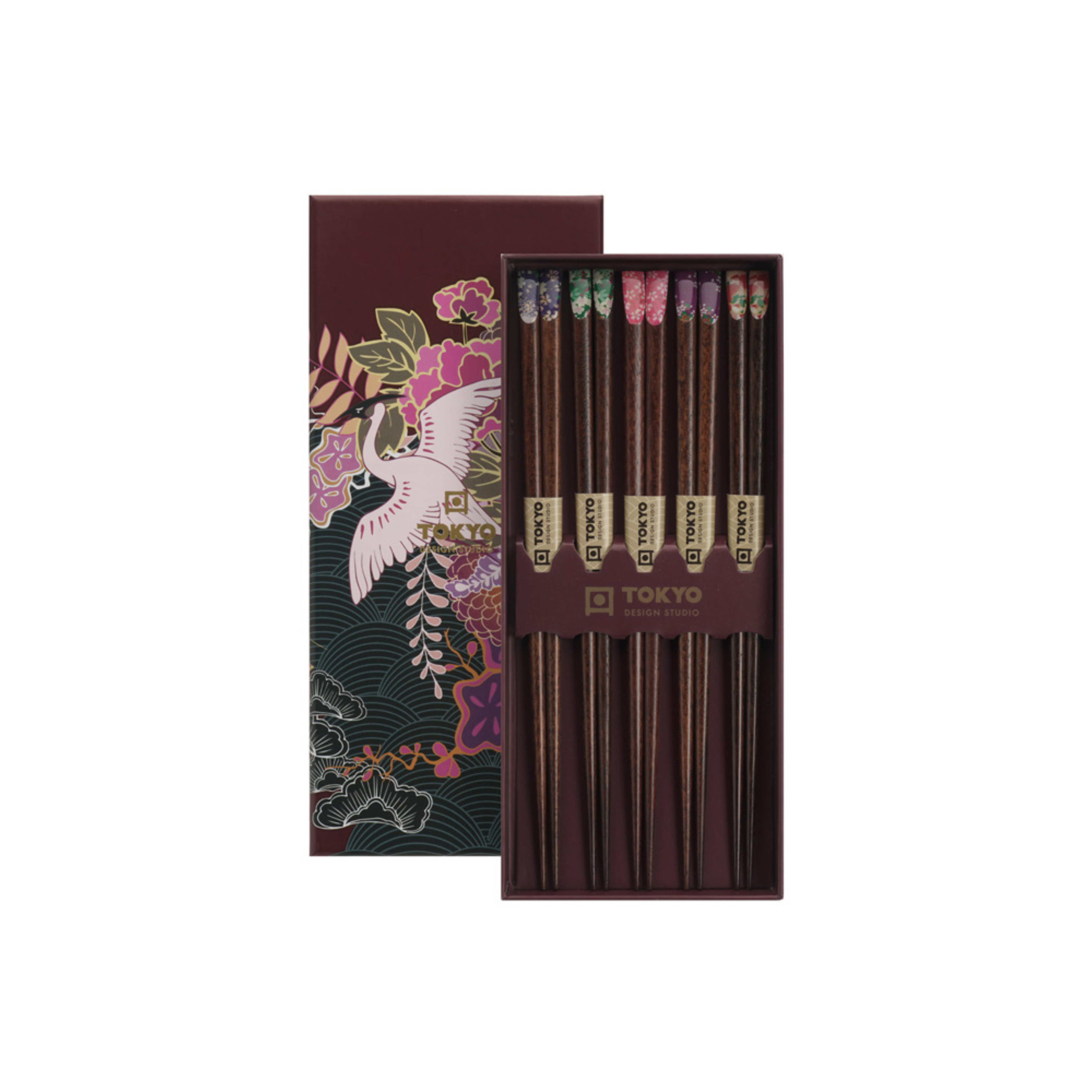 Spisepinde gavesæt, Japan Flower - 5 par