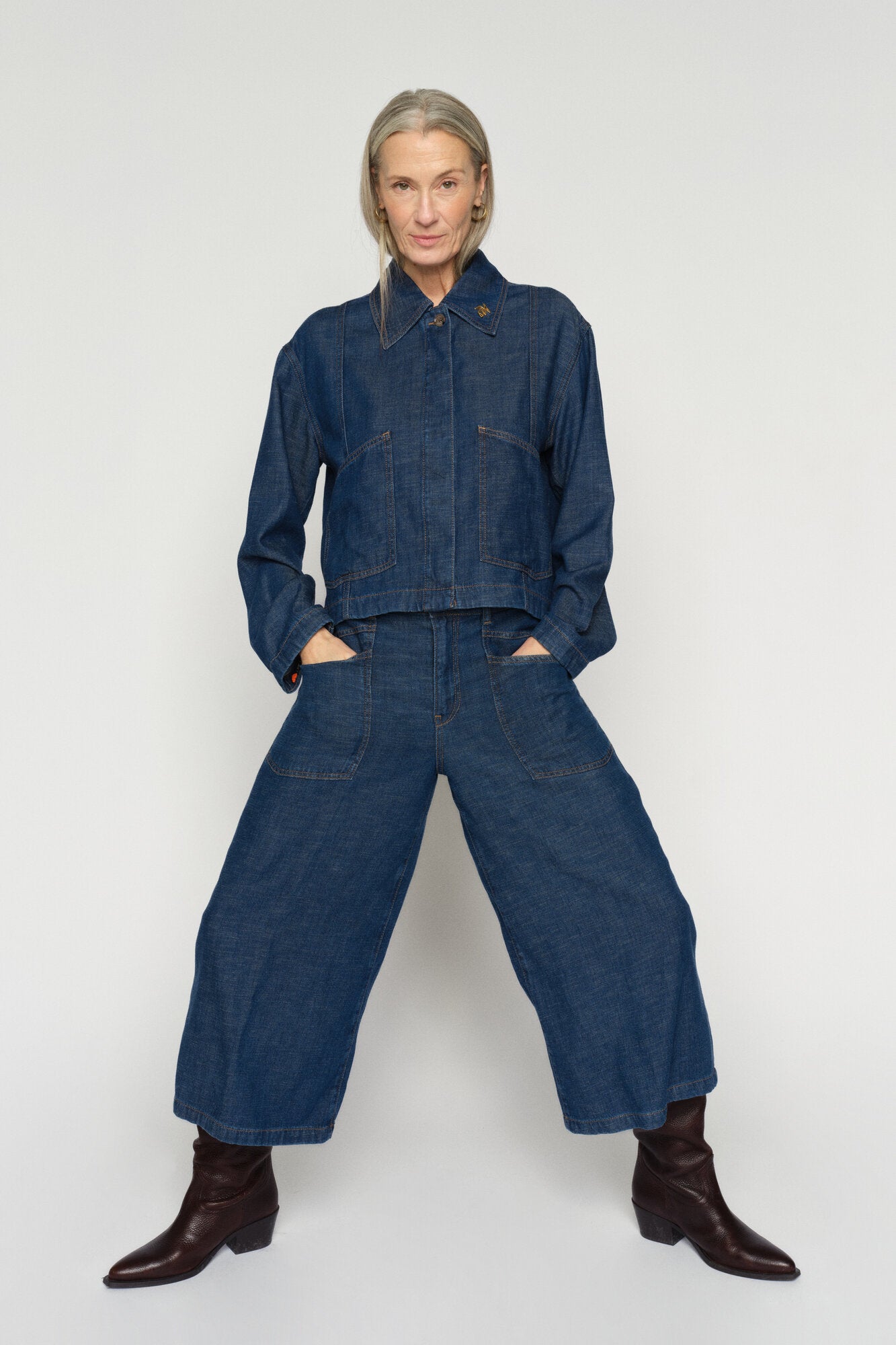 Eyla Arge denimjakke – mørkeblå