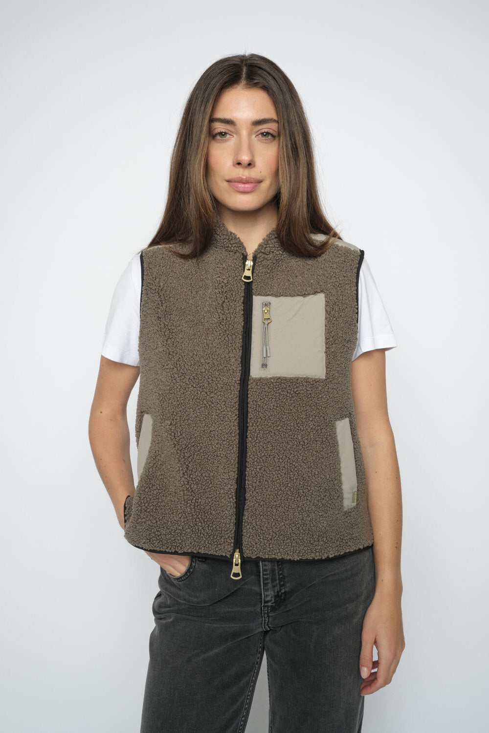 Rowe Eli teddyvest - Dusty Olive
