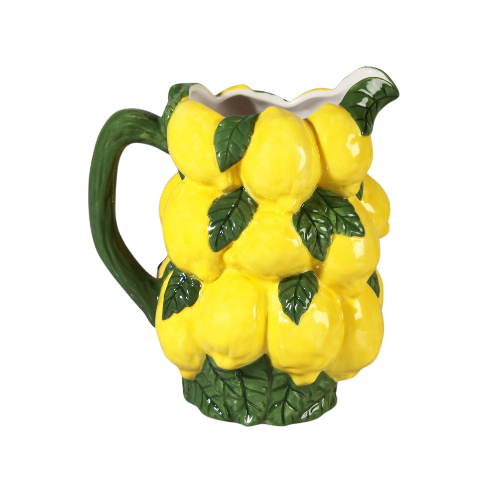 Lemon keramikkande, gul/grøn - H20,5 cm.