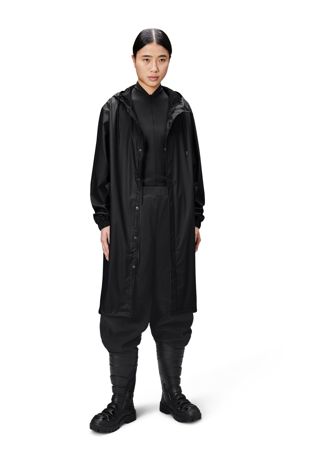 Fishtail Parka regnjakke - sort