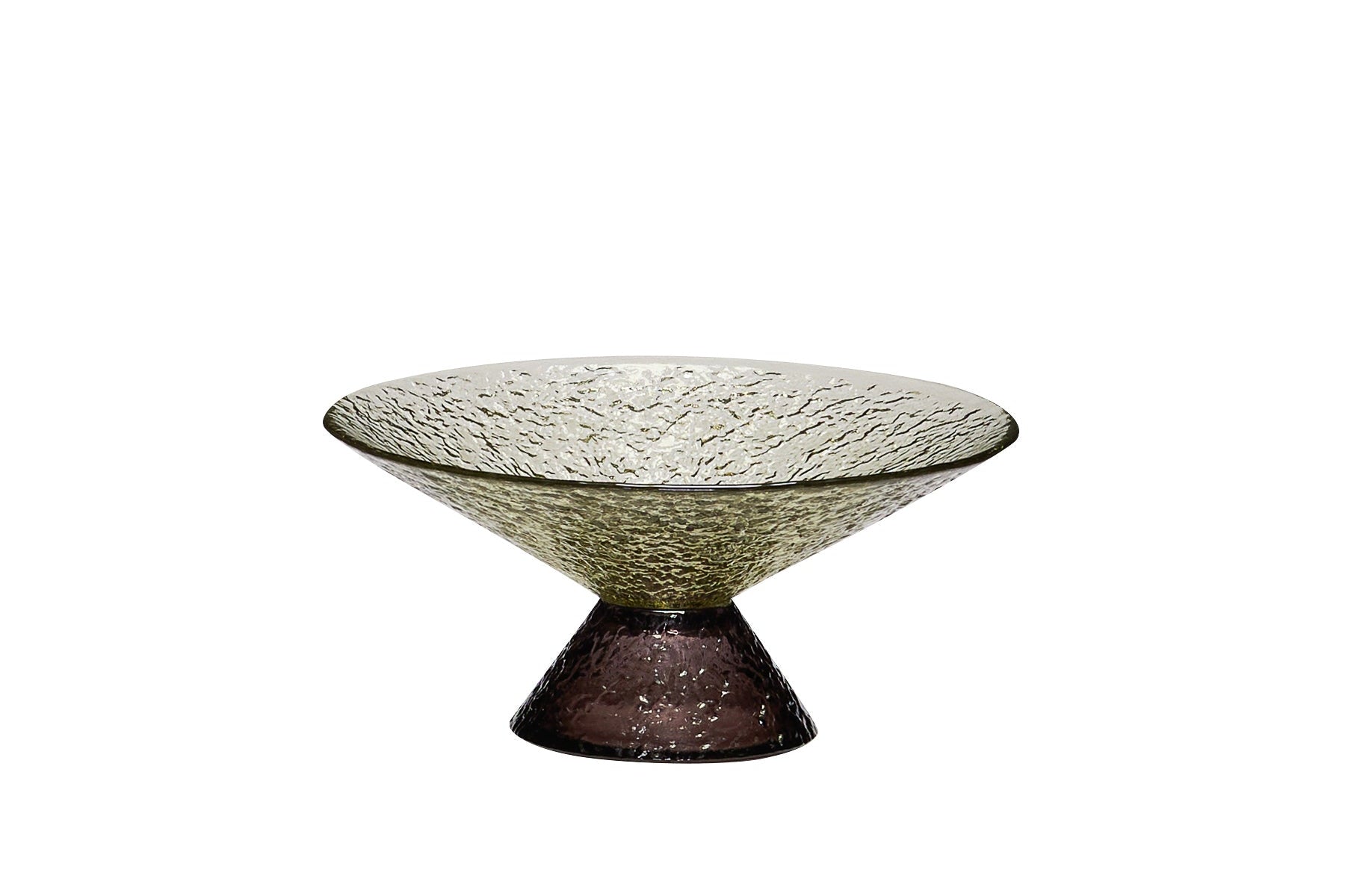 Bonbon glasskål, mellem - grøn/brun