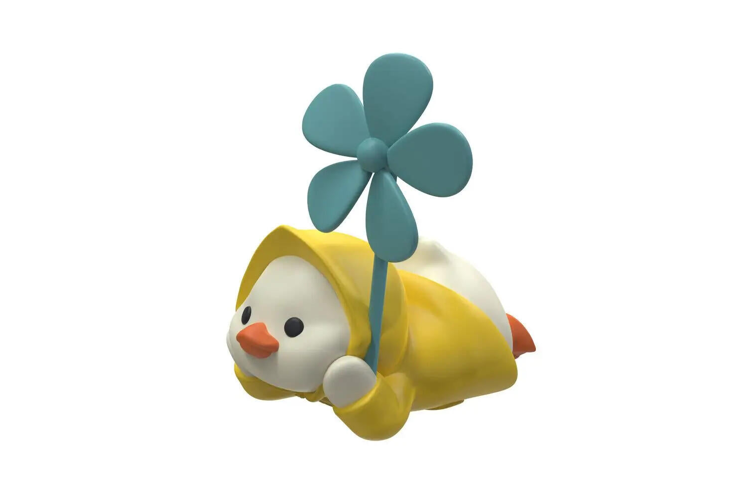 Duck cykeldekoration - turkis/gul