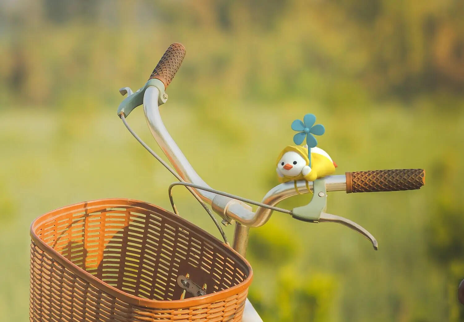 Duck cykeldekoration - turkis/gul