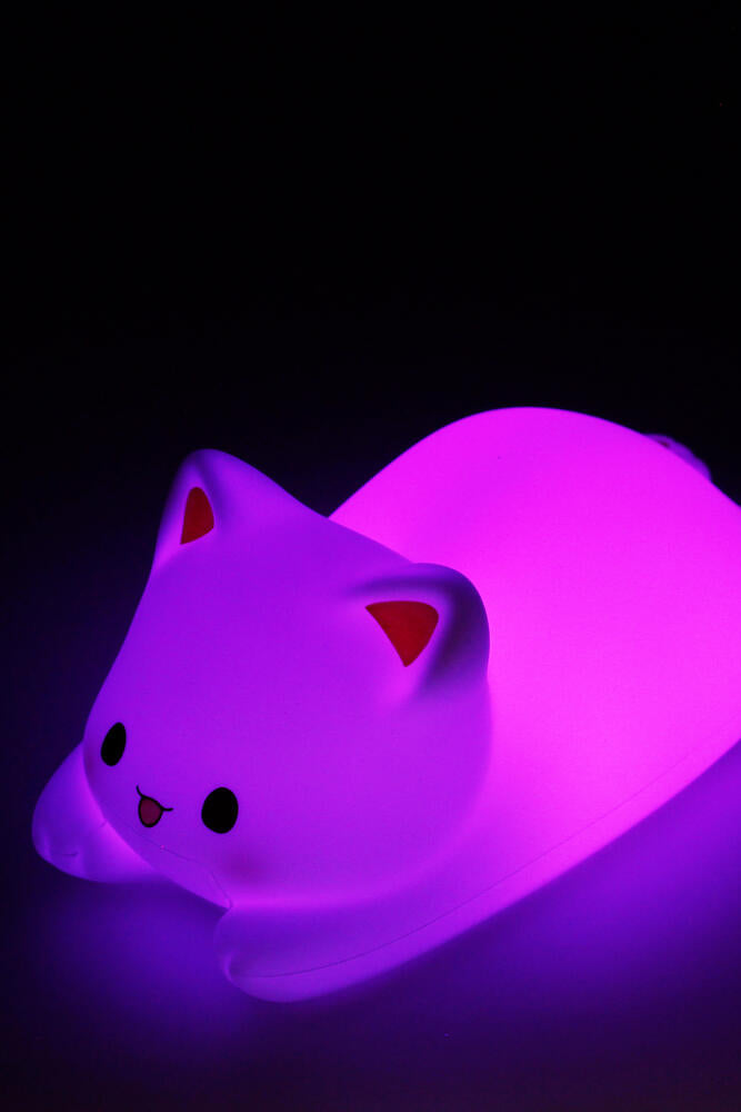Nightlight Sleepy cat bordlampe - hvid