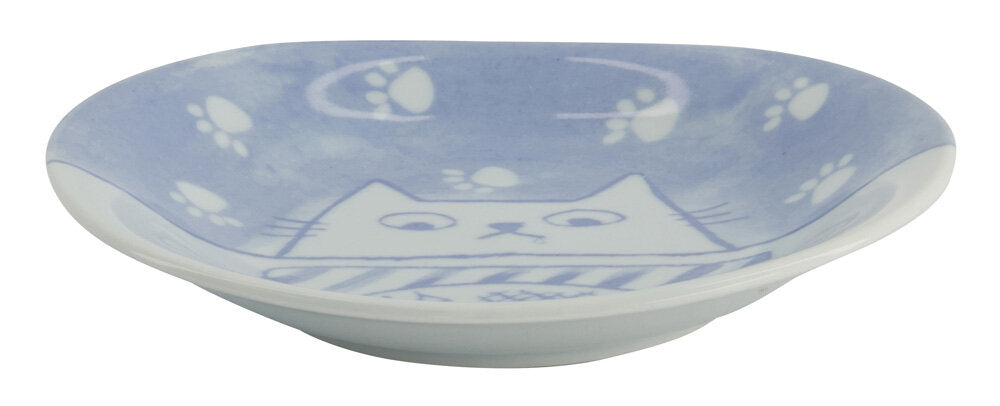 Neko Maruke Cat tallerken, blå - Ø16 cm