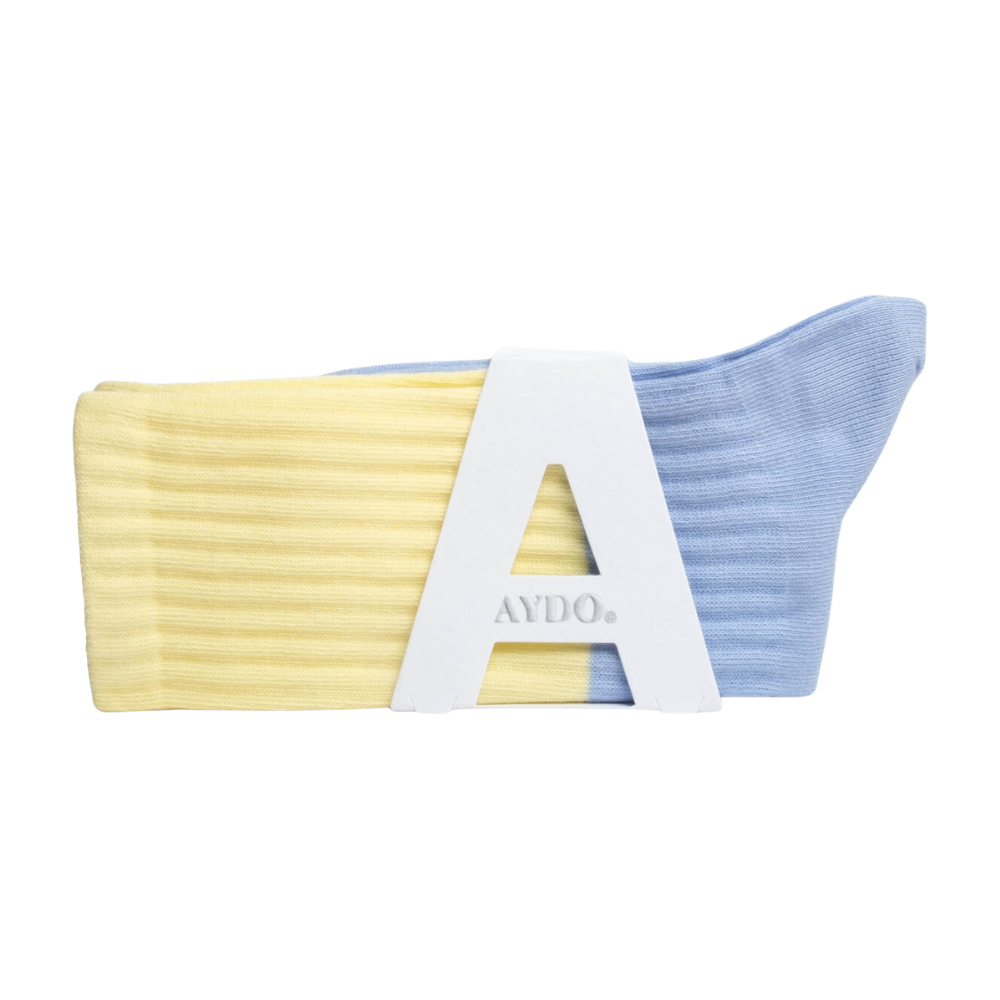 London strømper - Lemonade/Ocean Blue