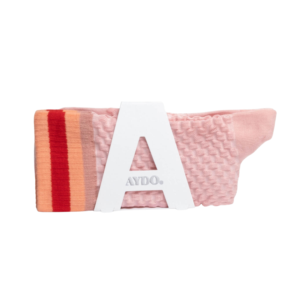 Amsterdam strømper - Blossom Pink/High Red/Canteloupe