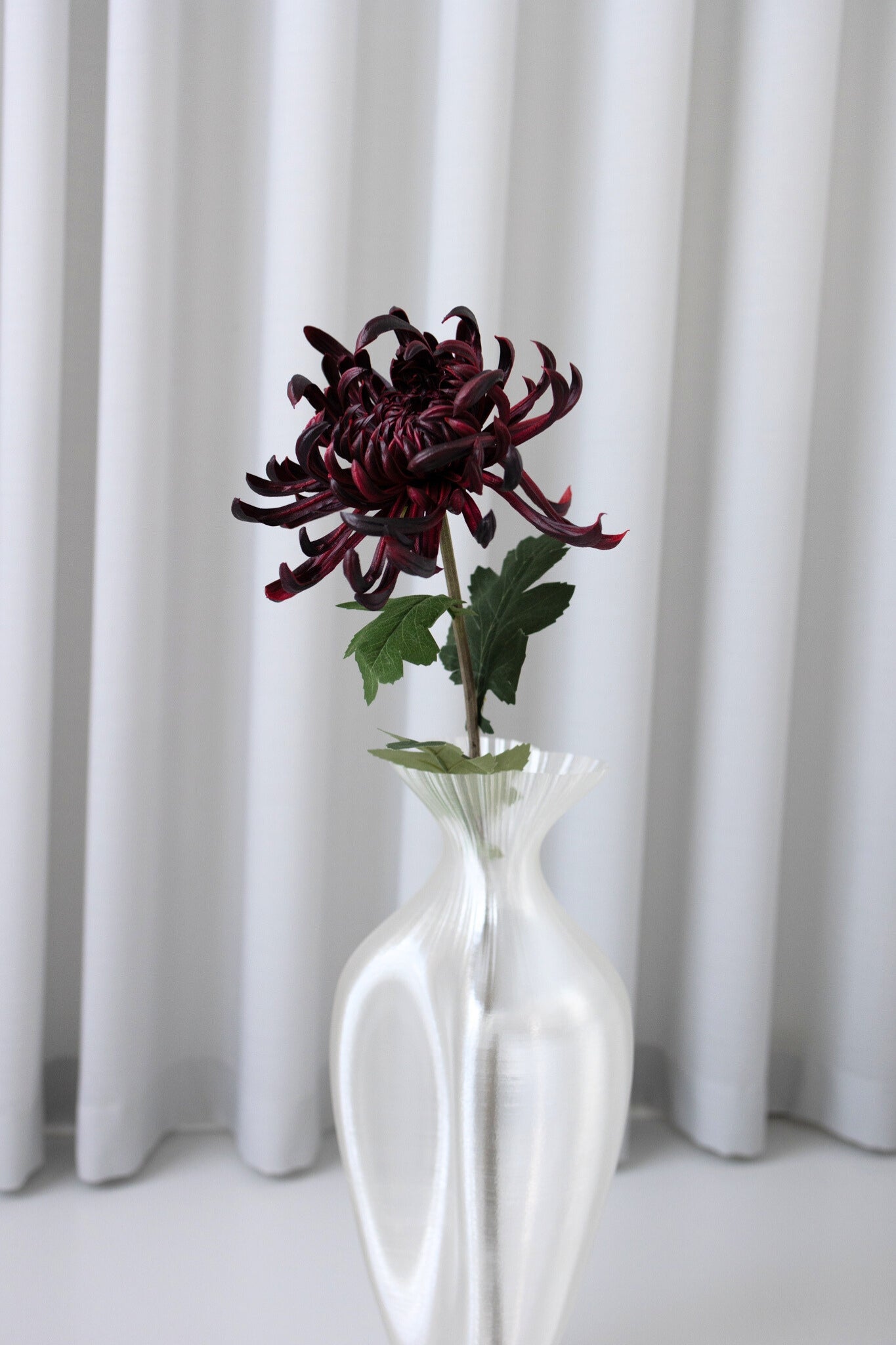 Kunstig chrysanthemum - bordeaux