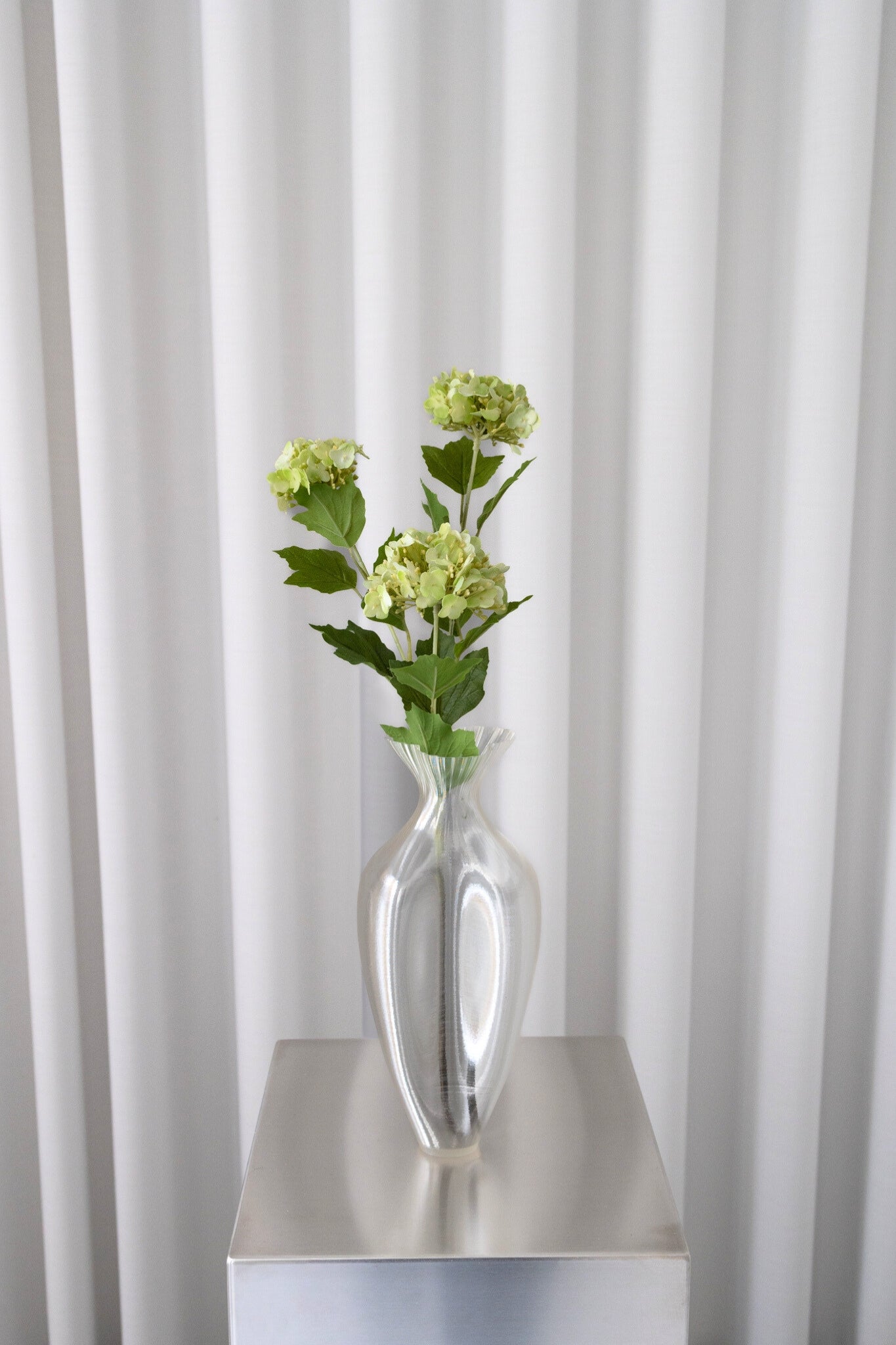 Kunstig Snowball Trio hortensia - Nature Green