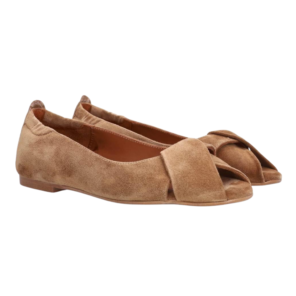 Ballerinasko - Cuoio babysilk suede 554