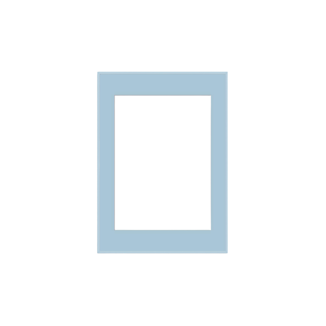Træramme & Passepartout, A4 - Sky Blue
