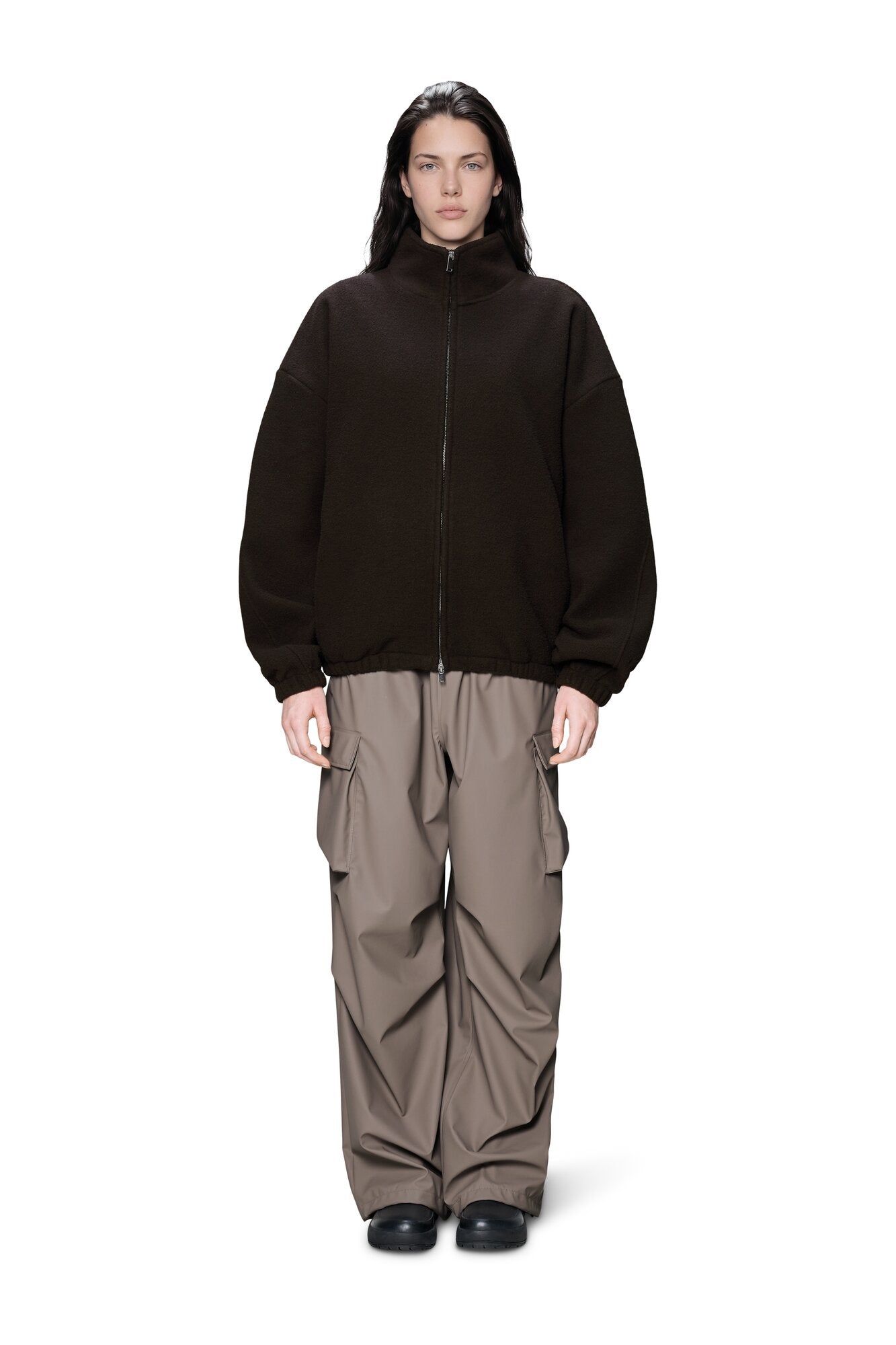 Fleece Zip jakke - Bark