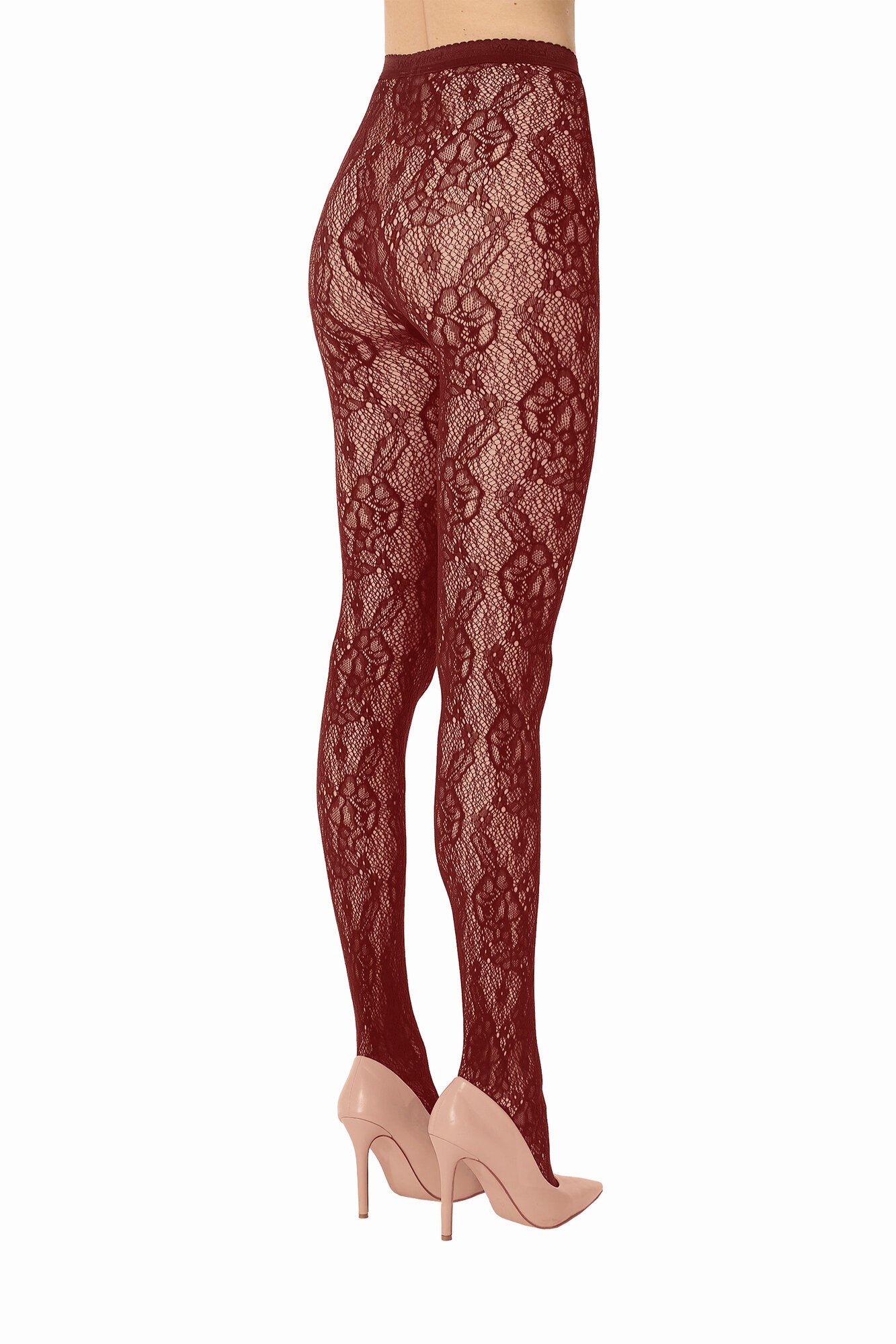 Infinite Rose Net strømpebukser - 3265 bordeaux