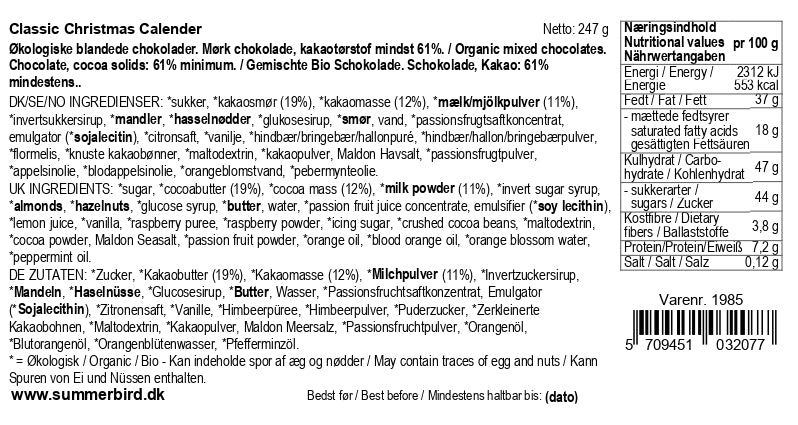 Classic Julekalender - 264g