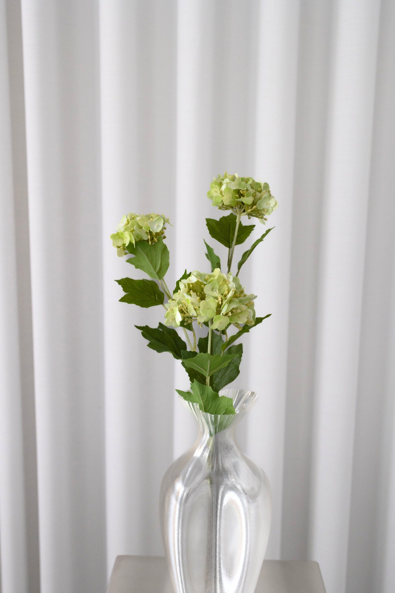 Kunstig Snowball Trio hortensia - Nature Green