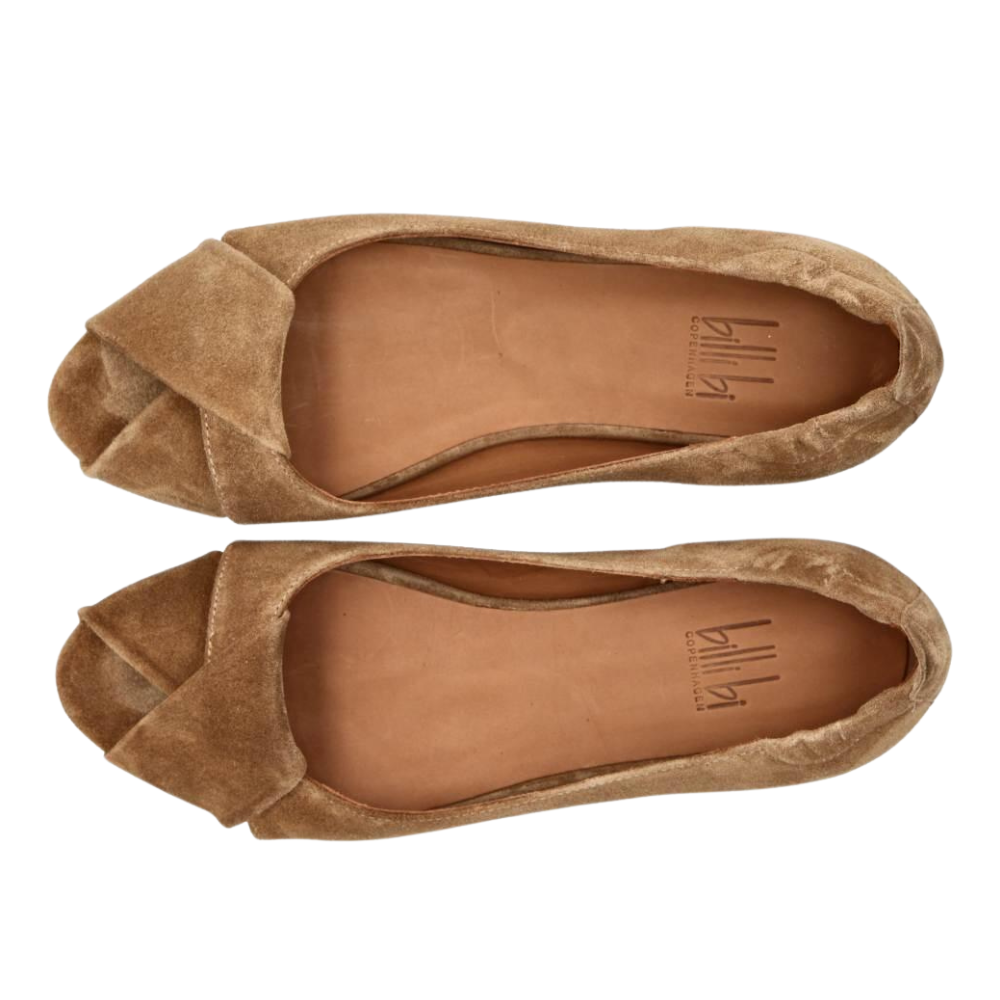 Ballerinasko - Cuoio babysilk suede 554