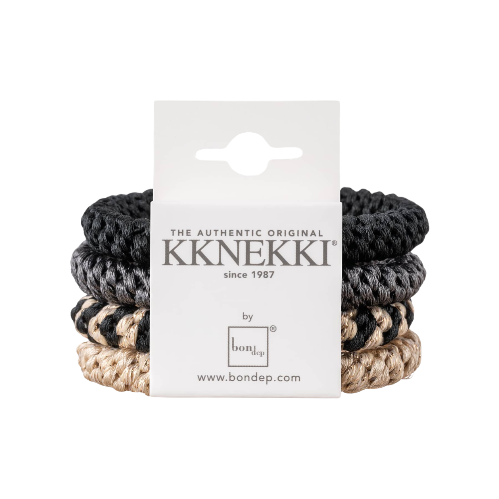 Kknekki hårelastikker, multi – 4 stk
