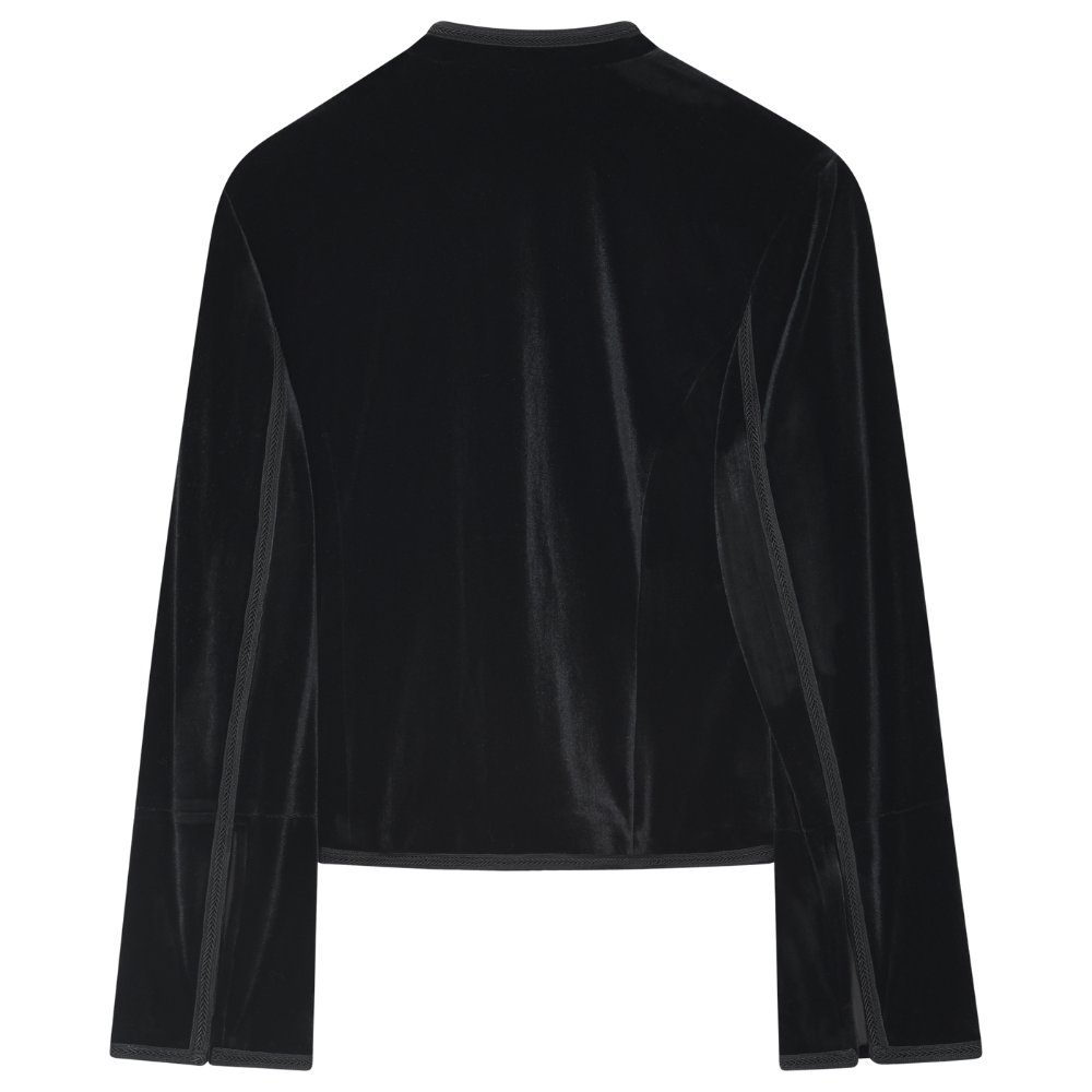 Crown Veloura figursyet blazer – Black