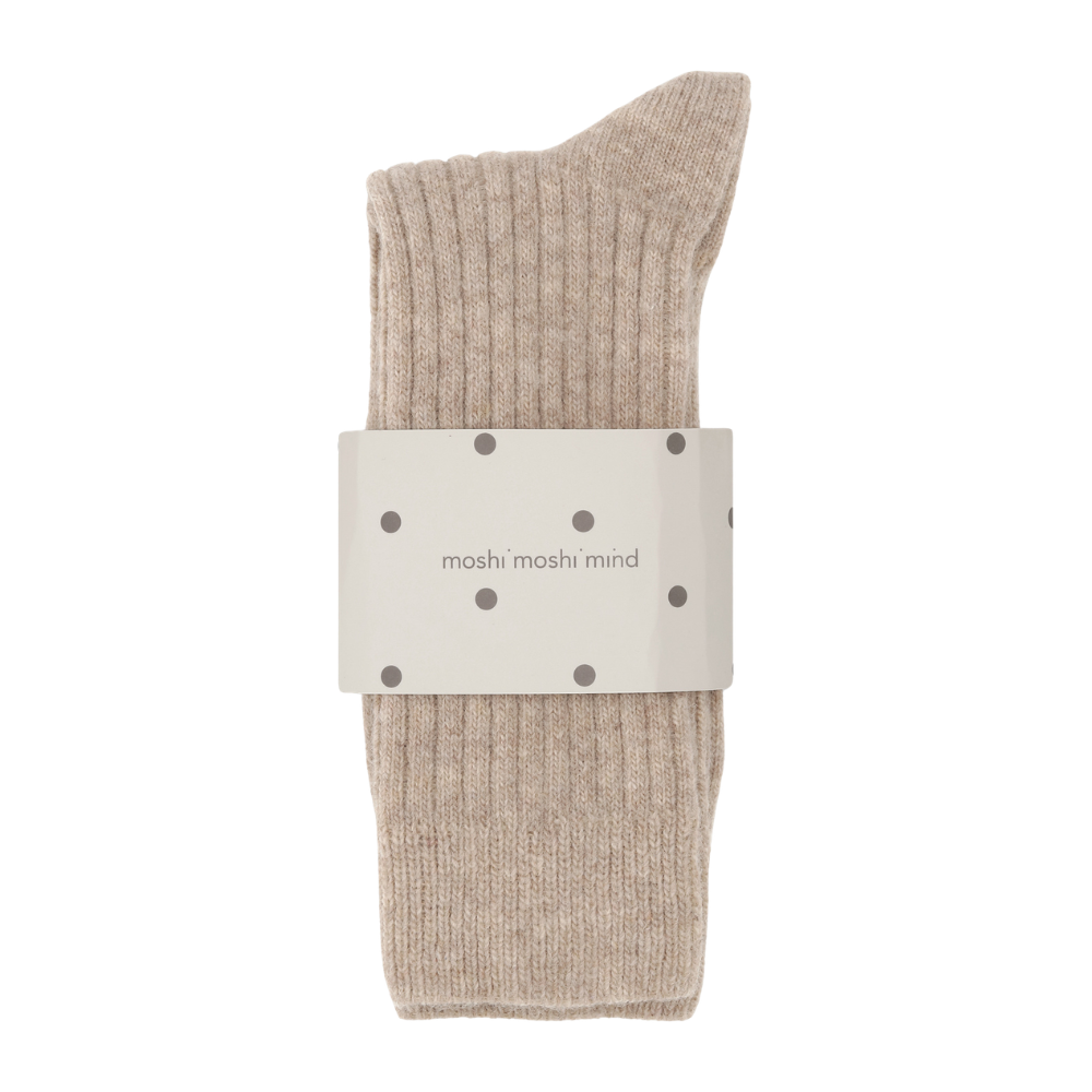 Cozy Rib strømper – Taupe Melange