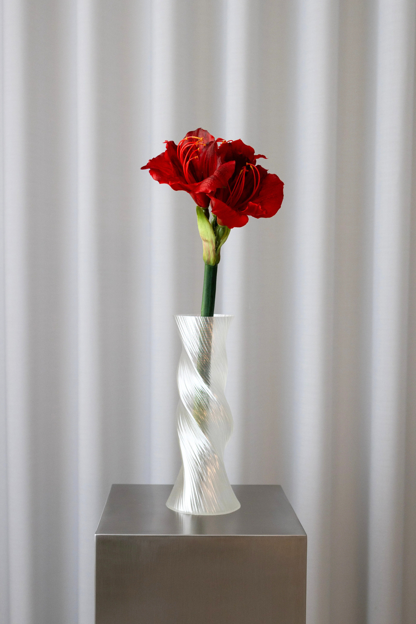 Kunstig amaryllis - rød