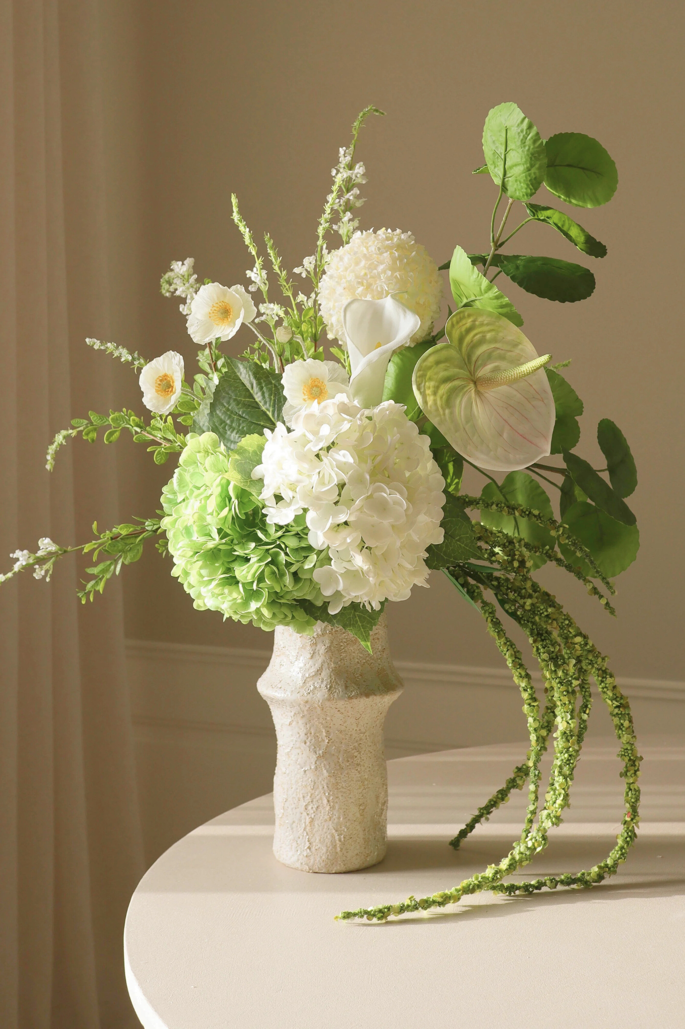 Kunstig Sageless Green buket