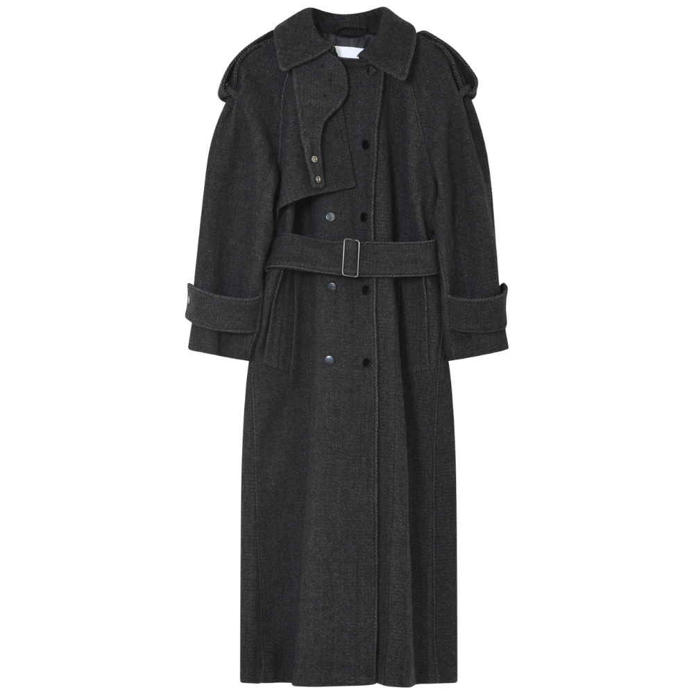 Capthin Structure uldfrakke - Grey Twill
