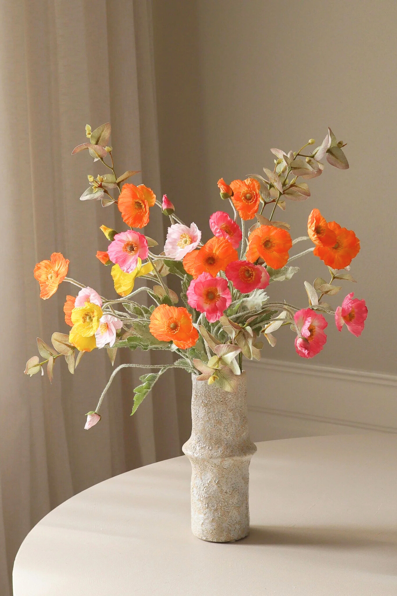 Kunstig Valmue Spritz buket