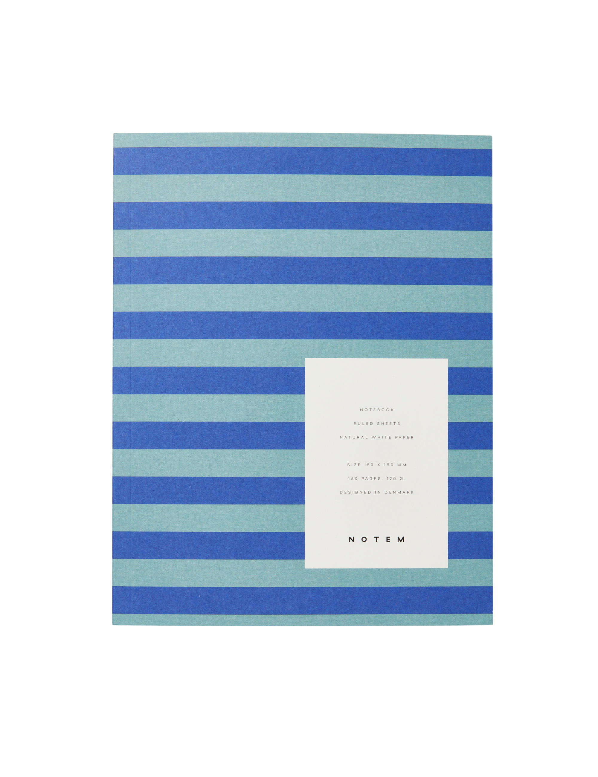 UMA Flat Lay notesbog, medium - Blue Stripe