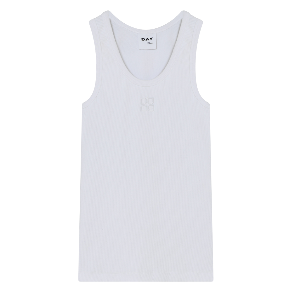 Classic Rib Camilo top - Bright White