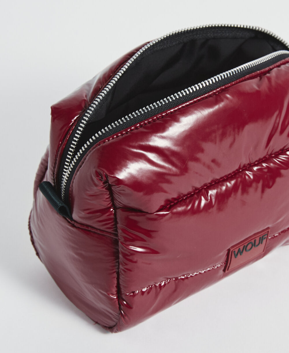 Glossy toilettaske - Burgundy