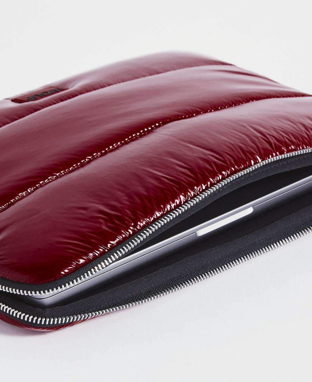 Glossy Computer Sleeve, 13/14 - Burgundy