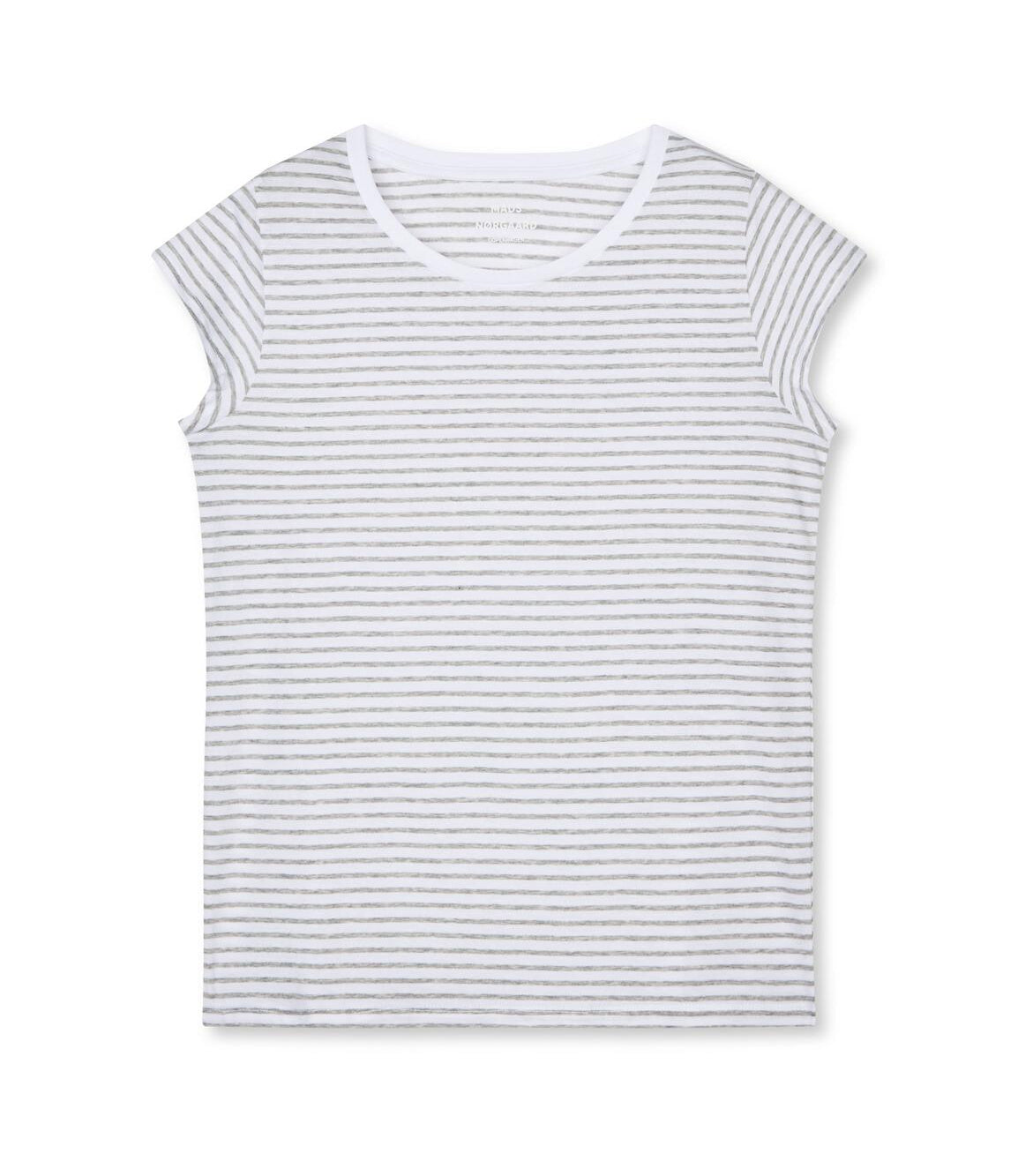 Fine Jersey Stripe Teasy t-shirt - Briliant White/Light Grey