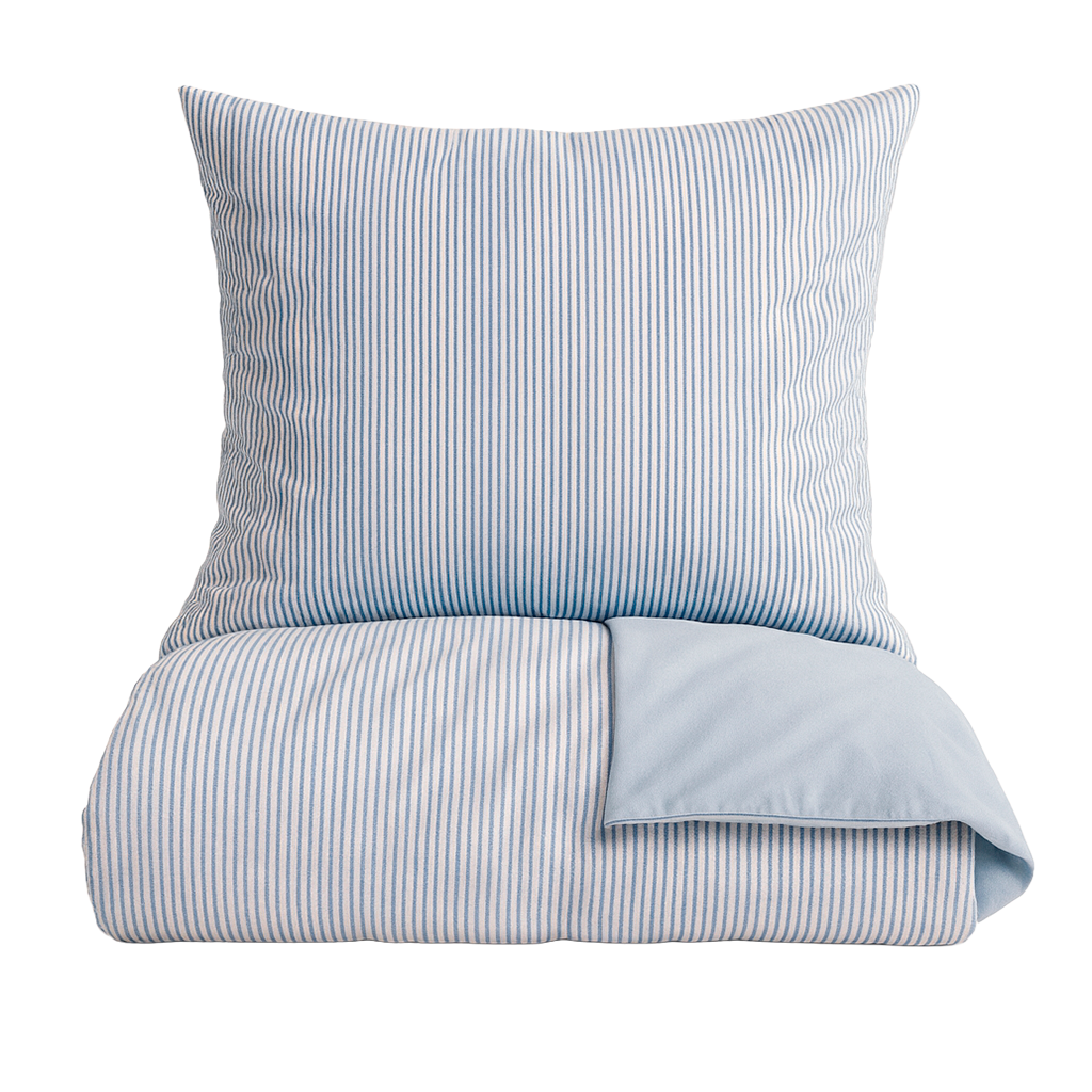 Mini strib sengetøj - blå