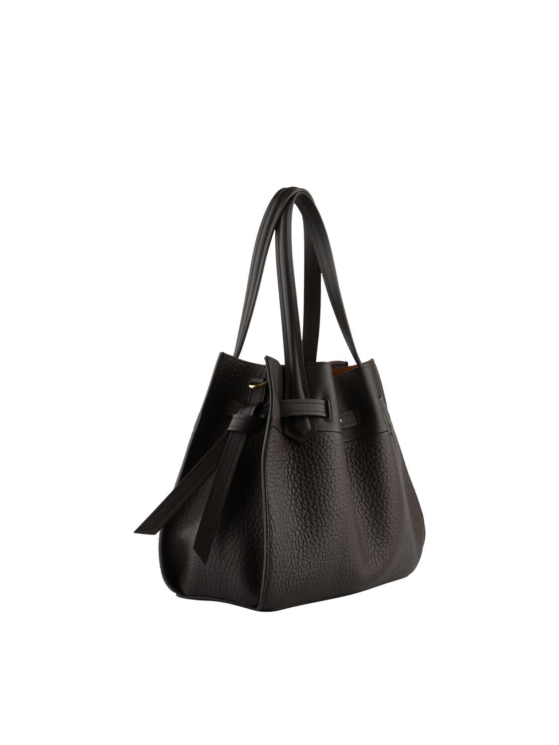 Blossom lædertaske, mellem – brun