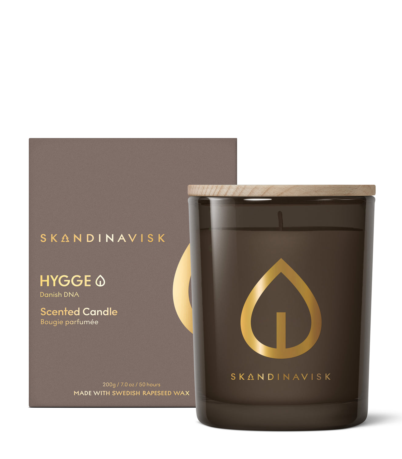 Hygge guldfarvet duftlys - Camel Brown