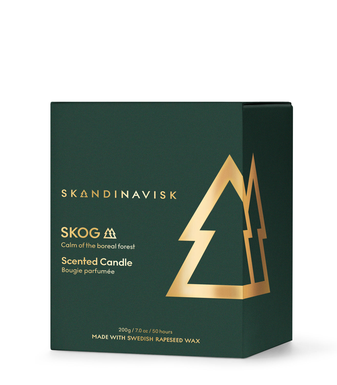 Skog guldfarvet duftlys - Forest Green