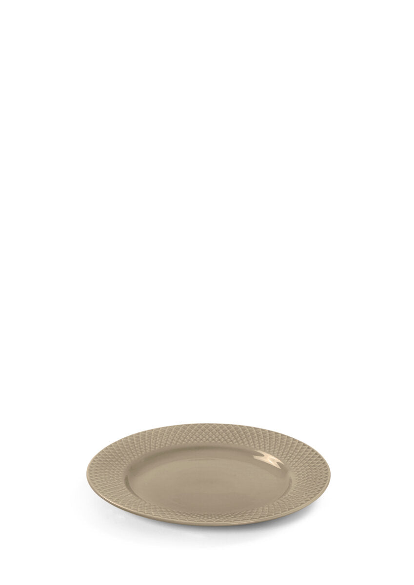 Rhombe Earth Frokosttallerken, clay - Ø23 cm.