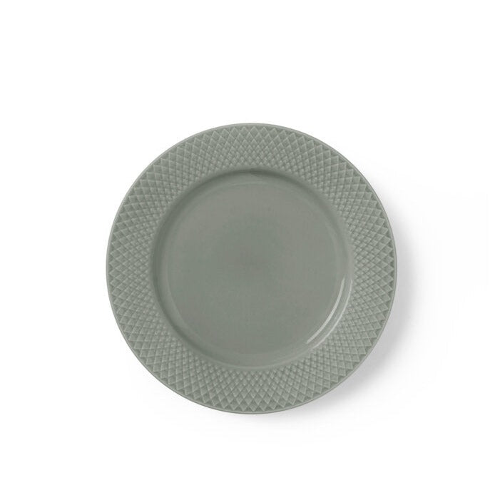 Rhombe Earth Frokosttallerken, moss - Ø21 cm.