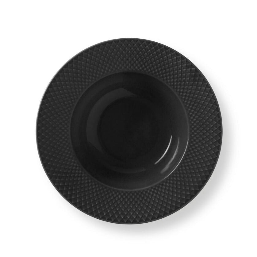 Rhombe Earth Dyb tallerken, slate - Ø24.5 cm.