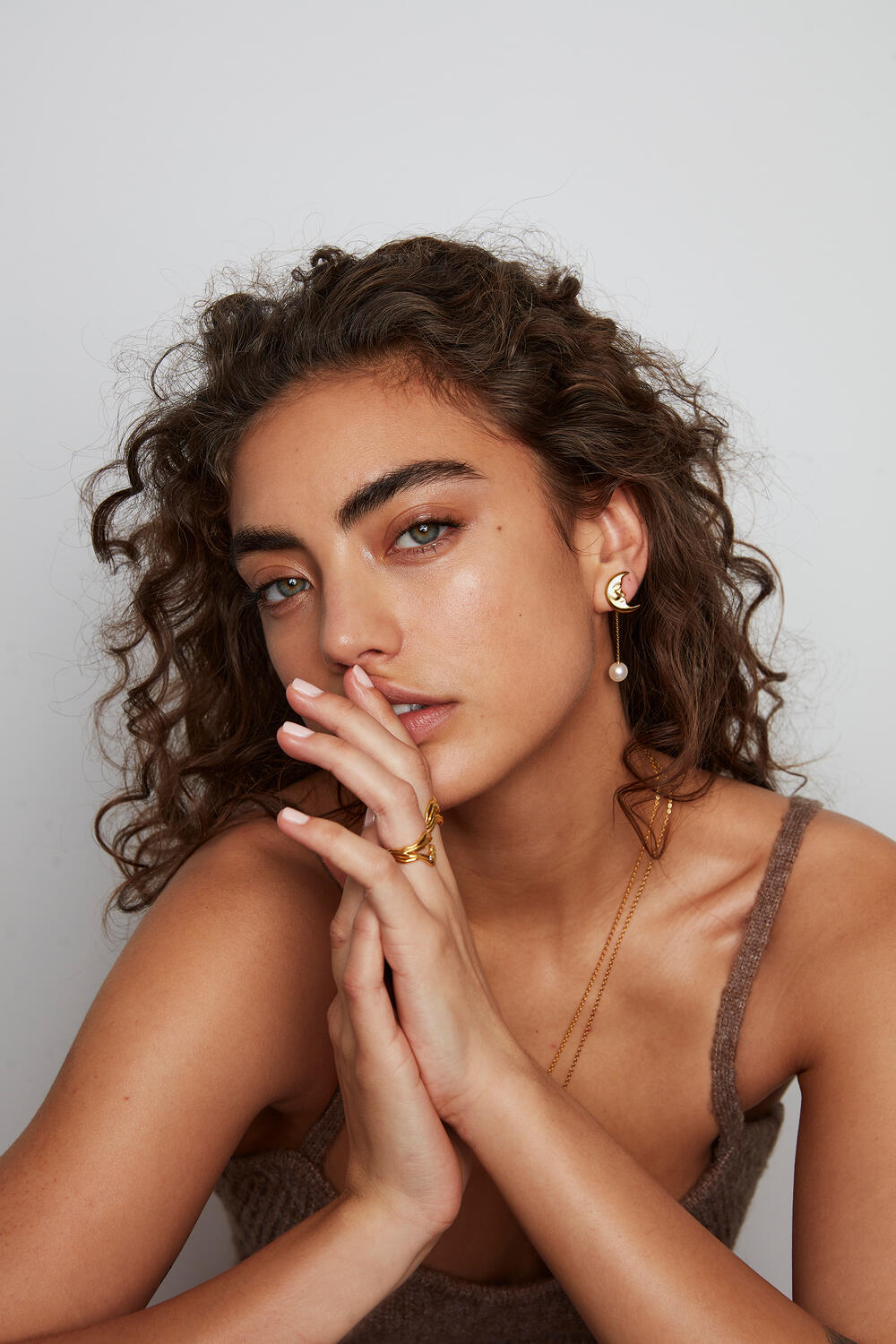 The Lovers backdrop øreringe - Forgyldt