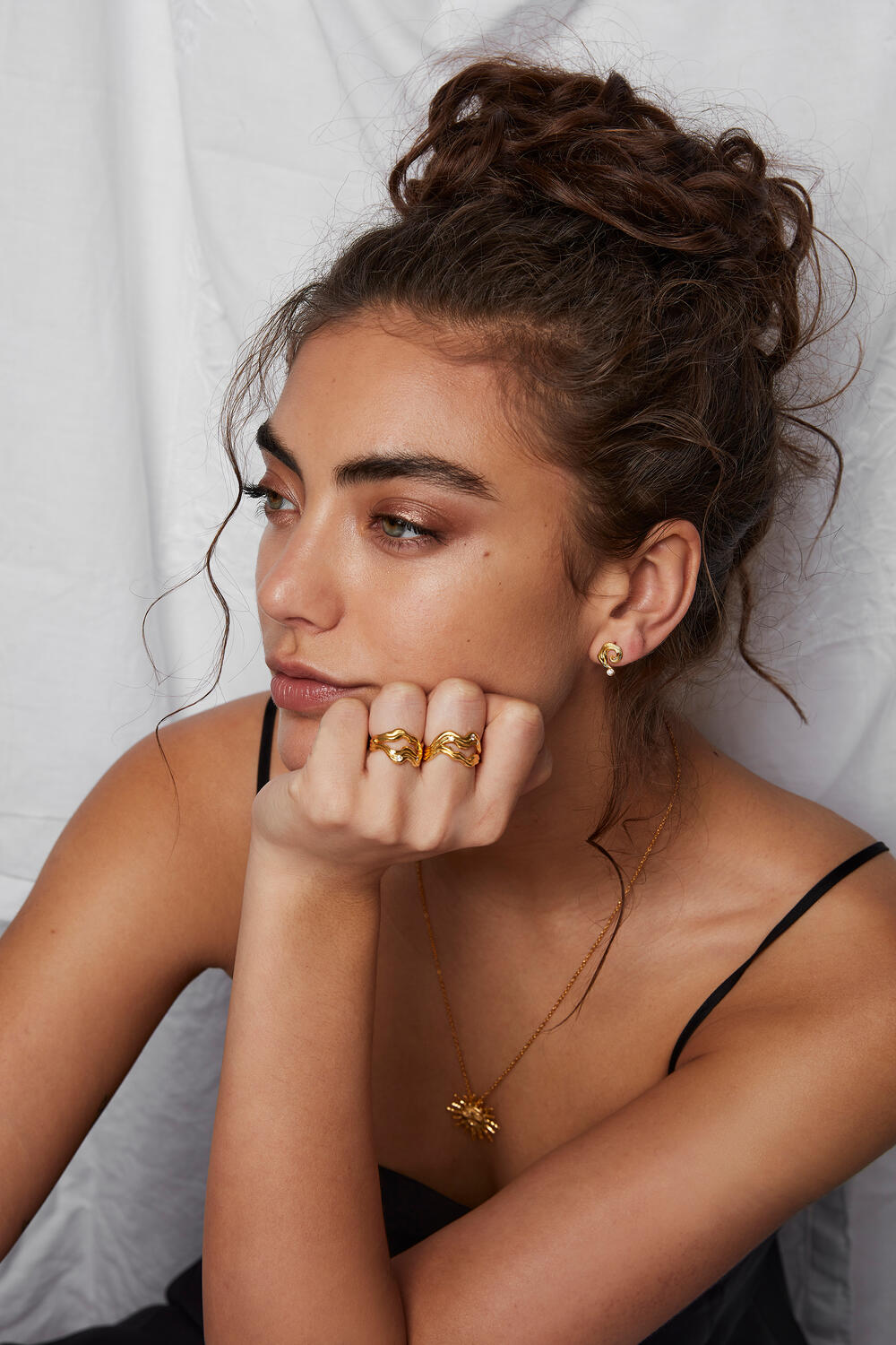 Galaxy ørestik - forgyldt