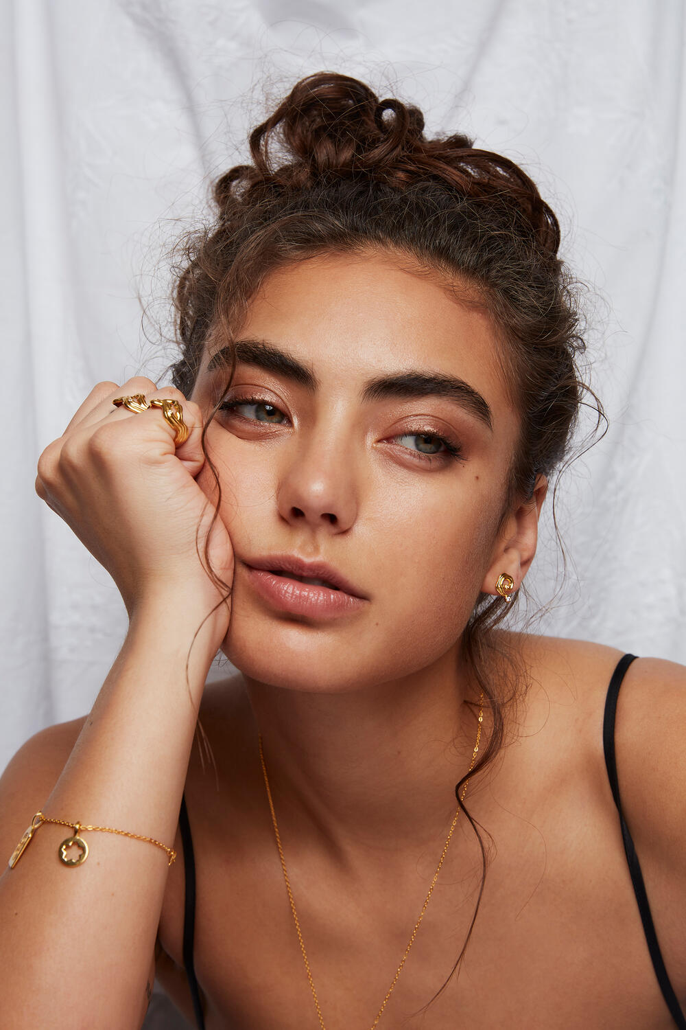 Galaxy ørestik - forgyldt