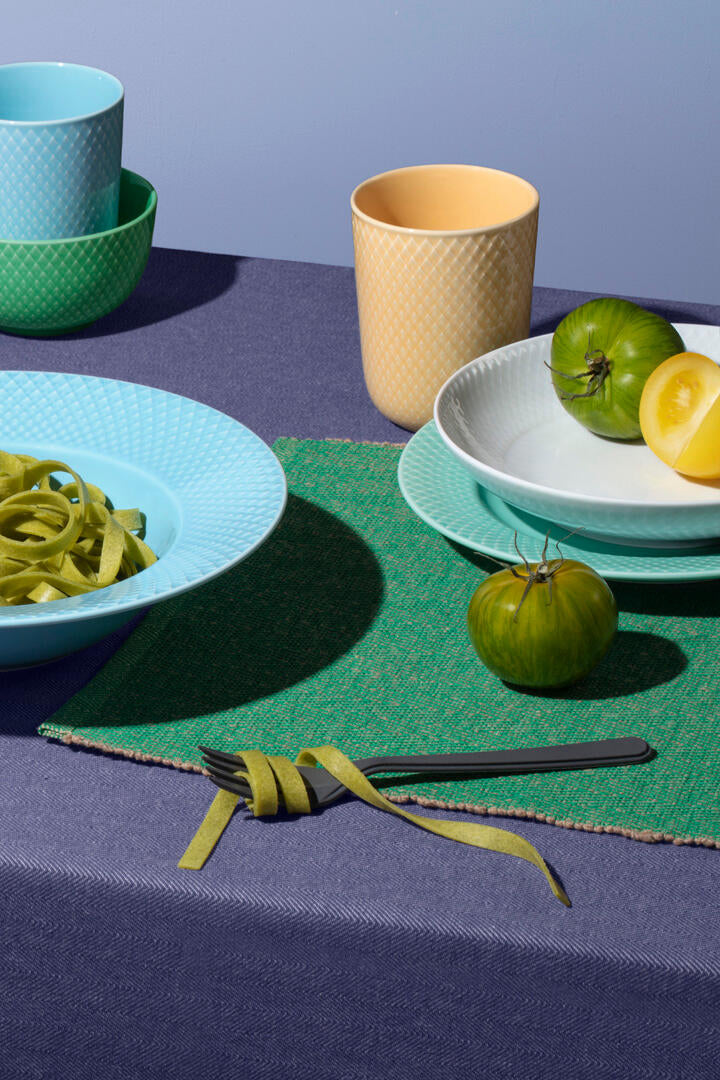 Herringbone dækkeserviet - grøn