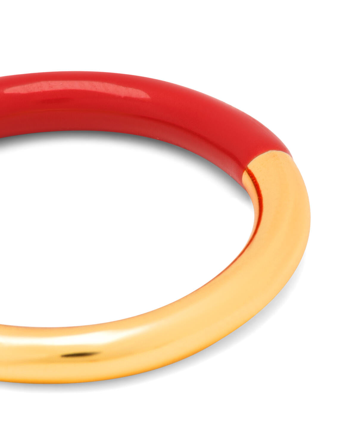 Double Color ring - forgyldt/Passion Red